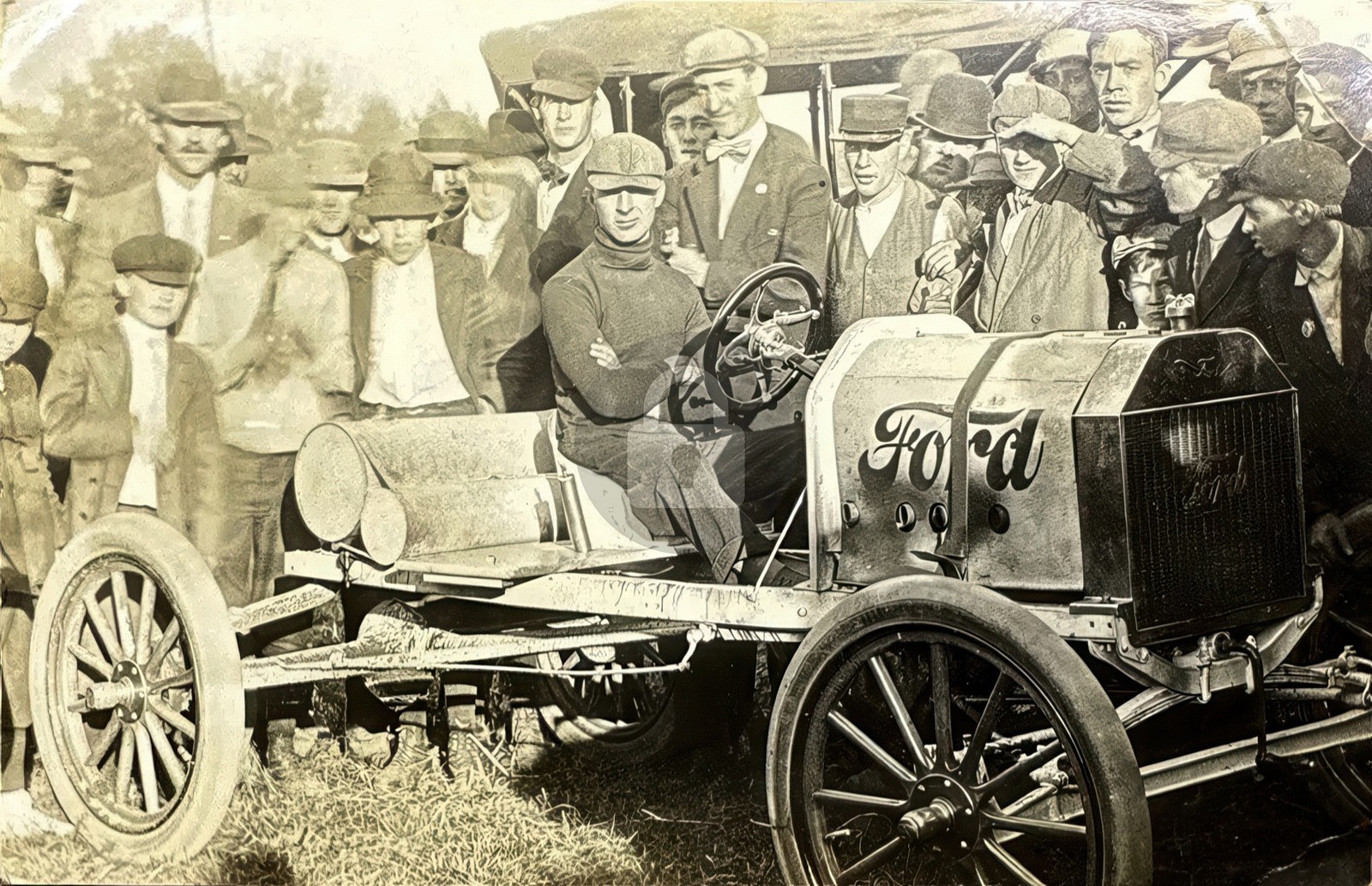 Albion NY New York Ford Racing Car Orleans Co. Fair RPPC Photo Postcard COPY