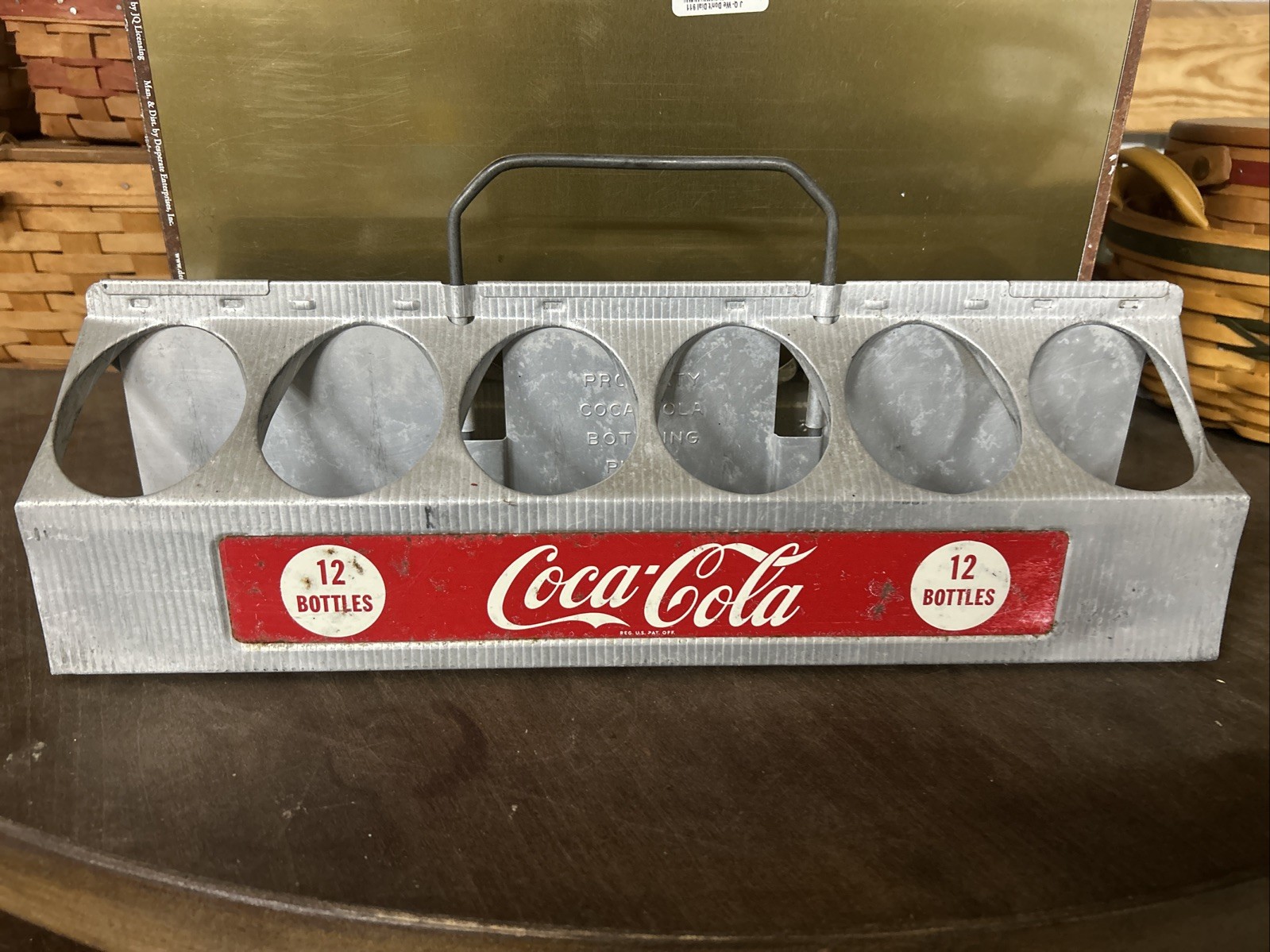 Vintage Coca Cola  Metal Aluminum Soda Carrier 12 Pack Sign Advertising