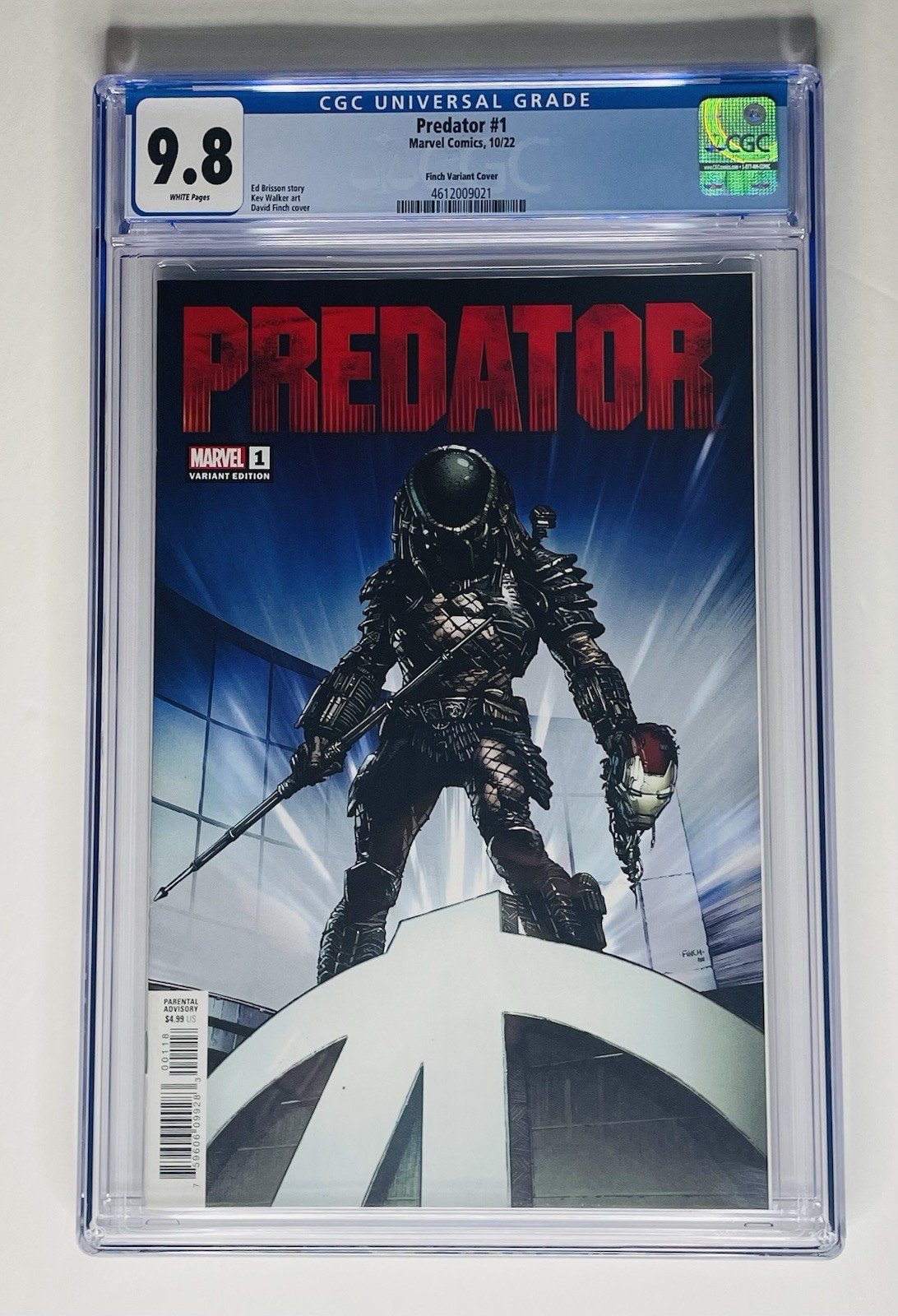 Predator #1 Marvel Comics David Finch Variant Cover CGC 9.8 Near Mint 10/22