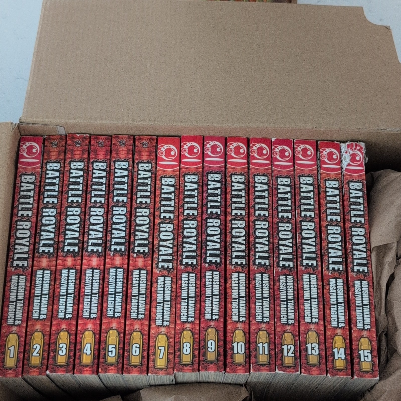 Battle Royale Tokyopop Manga Lot Vol 1-15 English Trade Paperback B&W