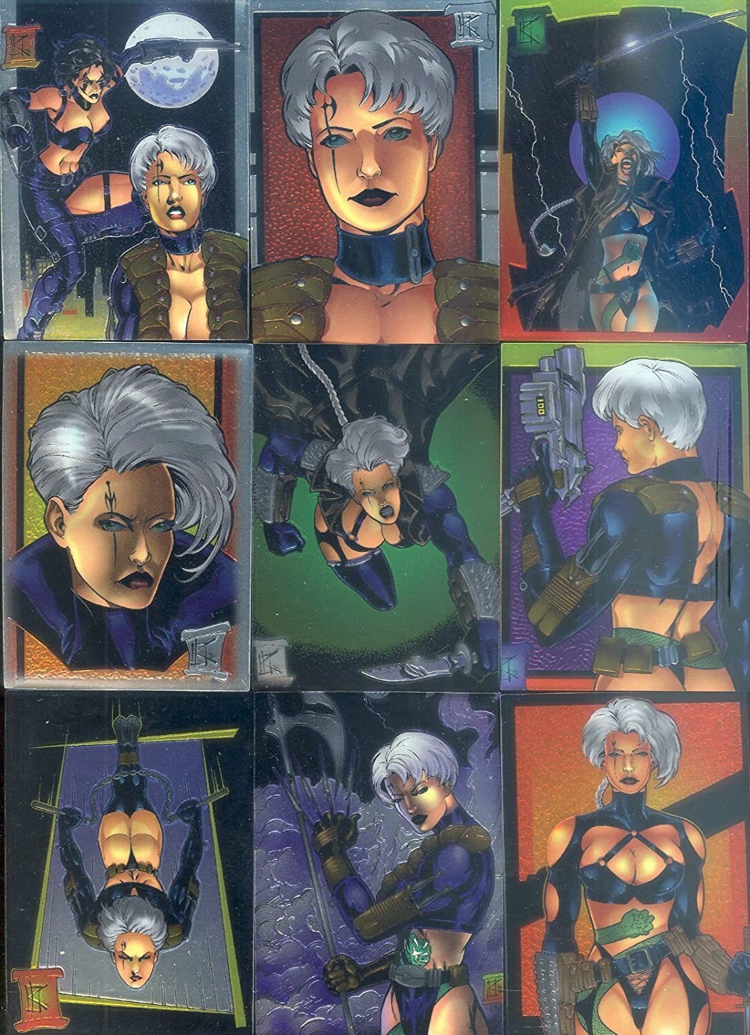Lethal Strike Chromium 1997 Krome Productions Complete Base Card Set 35 MC