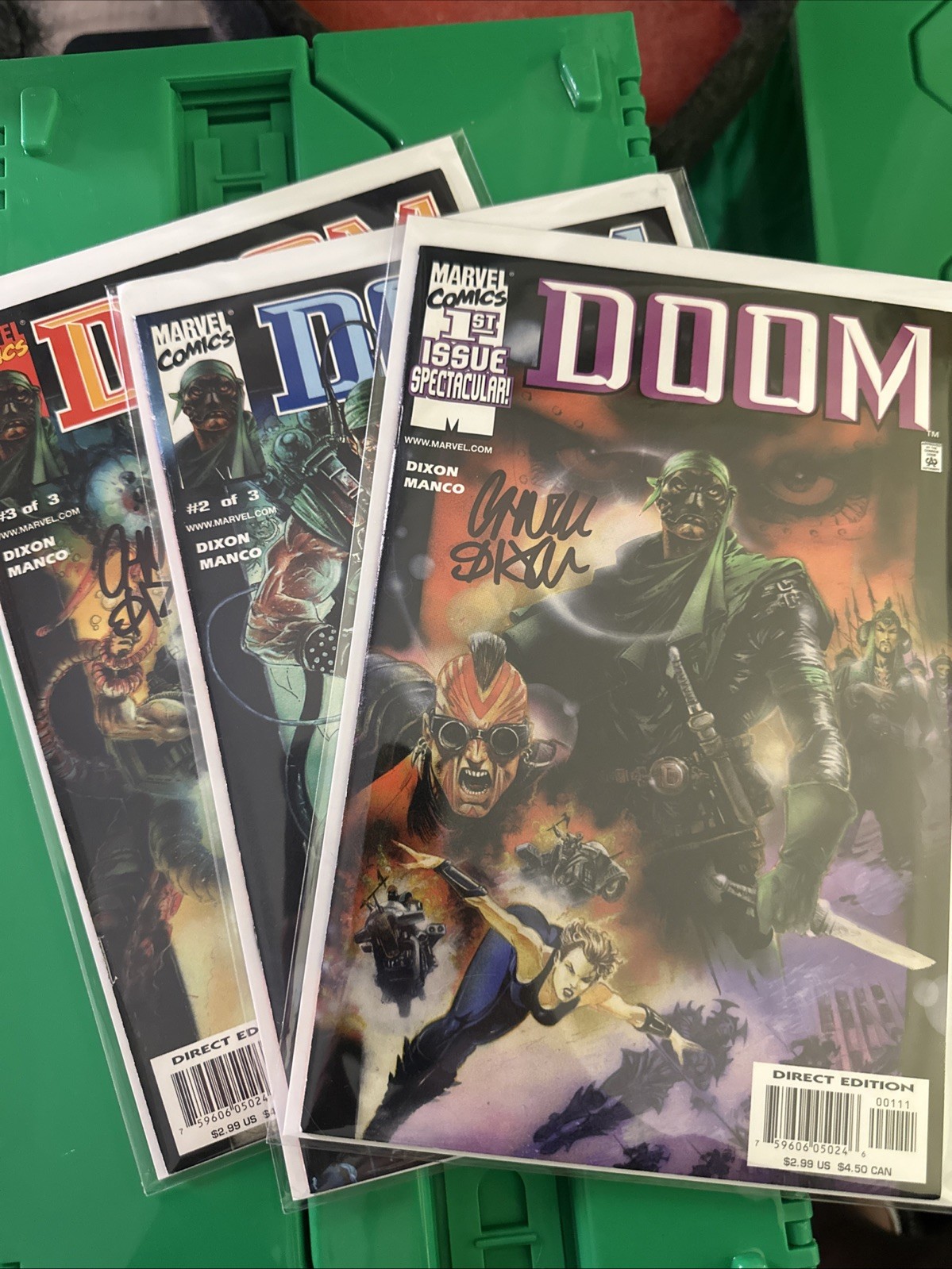 Marvel DOOM #1–3 Complete Set | All 3 Signed by Chuck Dixon