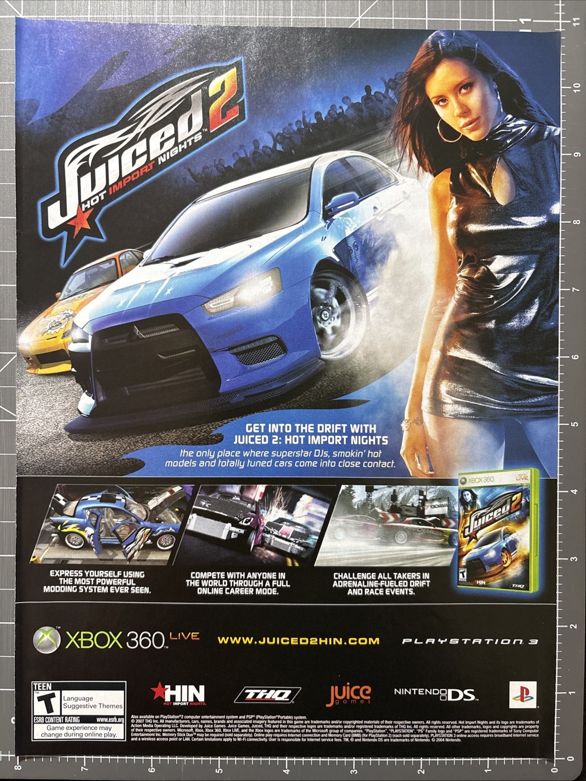 2007 Juiced 2 Hot Import Nights Video Game Print Ad THQ