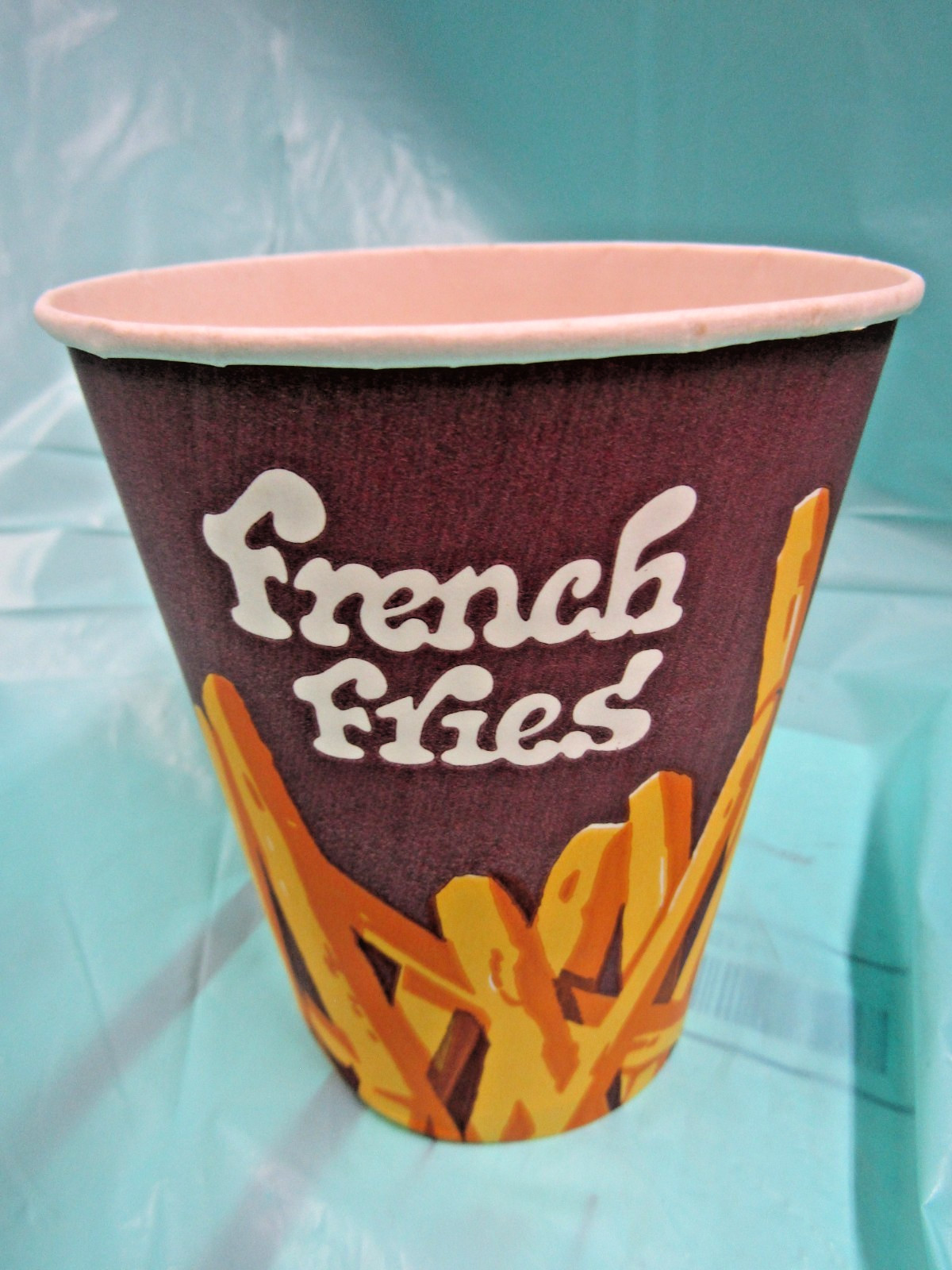 Vintage French Fries Paper Cup-Unused, Clean