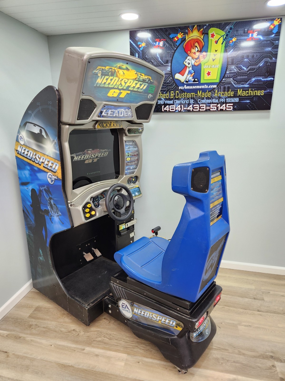 Global VR NEED FOR SPEED GT Arcade Sit Down Driving Racing Video Game 24
