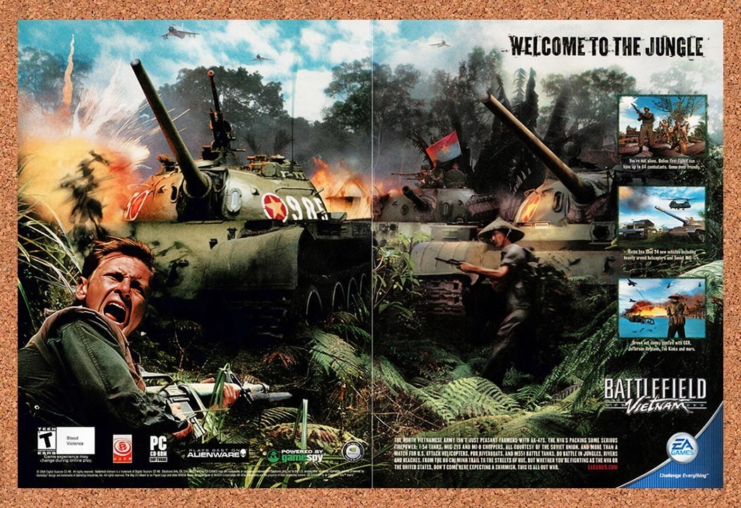 2004 Battlefield Vietnam PC Original Advertisement / Retro Promo v2