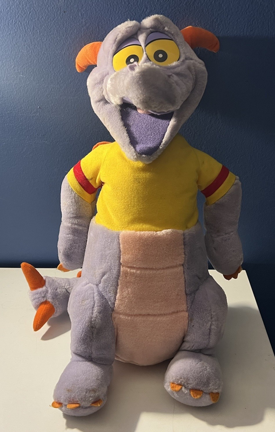 Vintage RARE Disney Figment Dragon Plush Kashmier Hand Puppet Large 28\