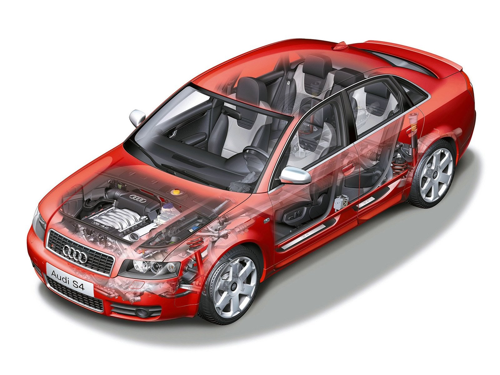 Cars audi s4 sedan 2003 Art Print Poster 11x17