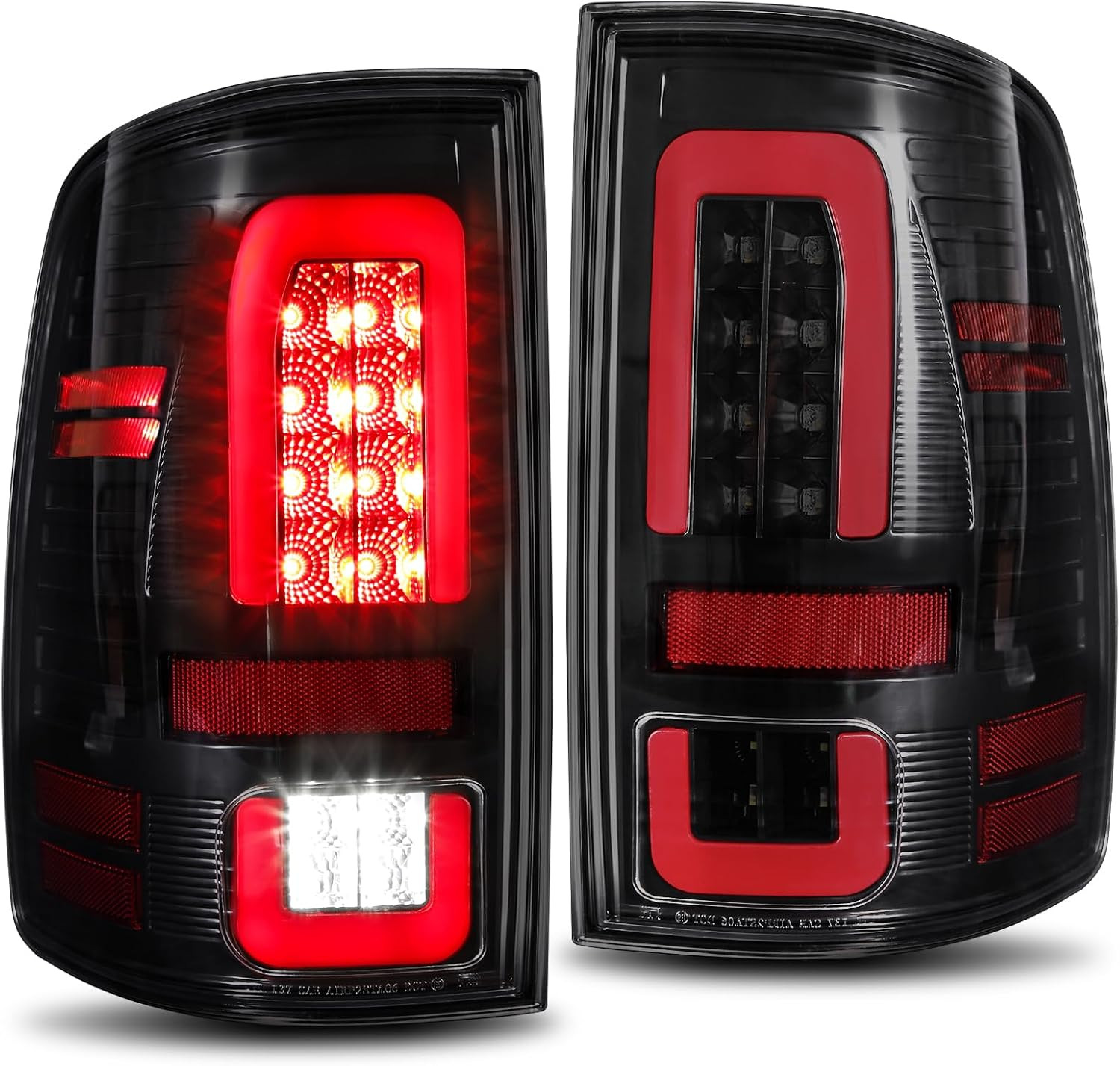 Black Full LED Tail Lights Brake Rear Lamps Clear Lens Blackout Style Upgrade fo