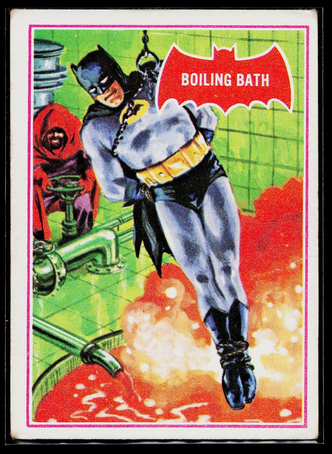 1966 Topps Batman Series A (Red Bat Logo) #12A Boiling Bath