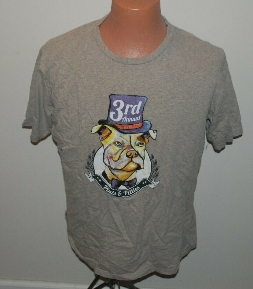 Moerlein Brewing Cincinnati Adore-A-Bull Rescue Pints & Pitties Large Tee Shirt