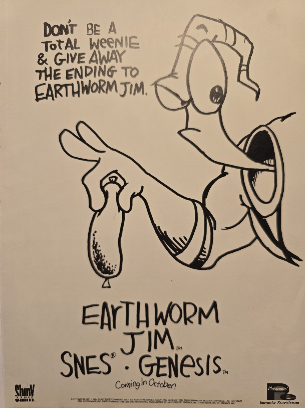 Rare Vintage 90s Video Game Ad Lot Earthworm Jim Star Trek Sega Visions