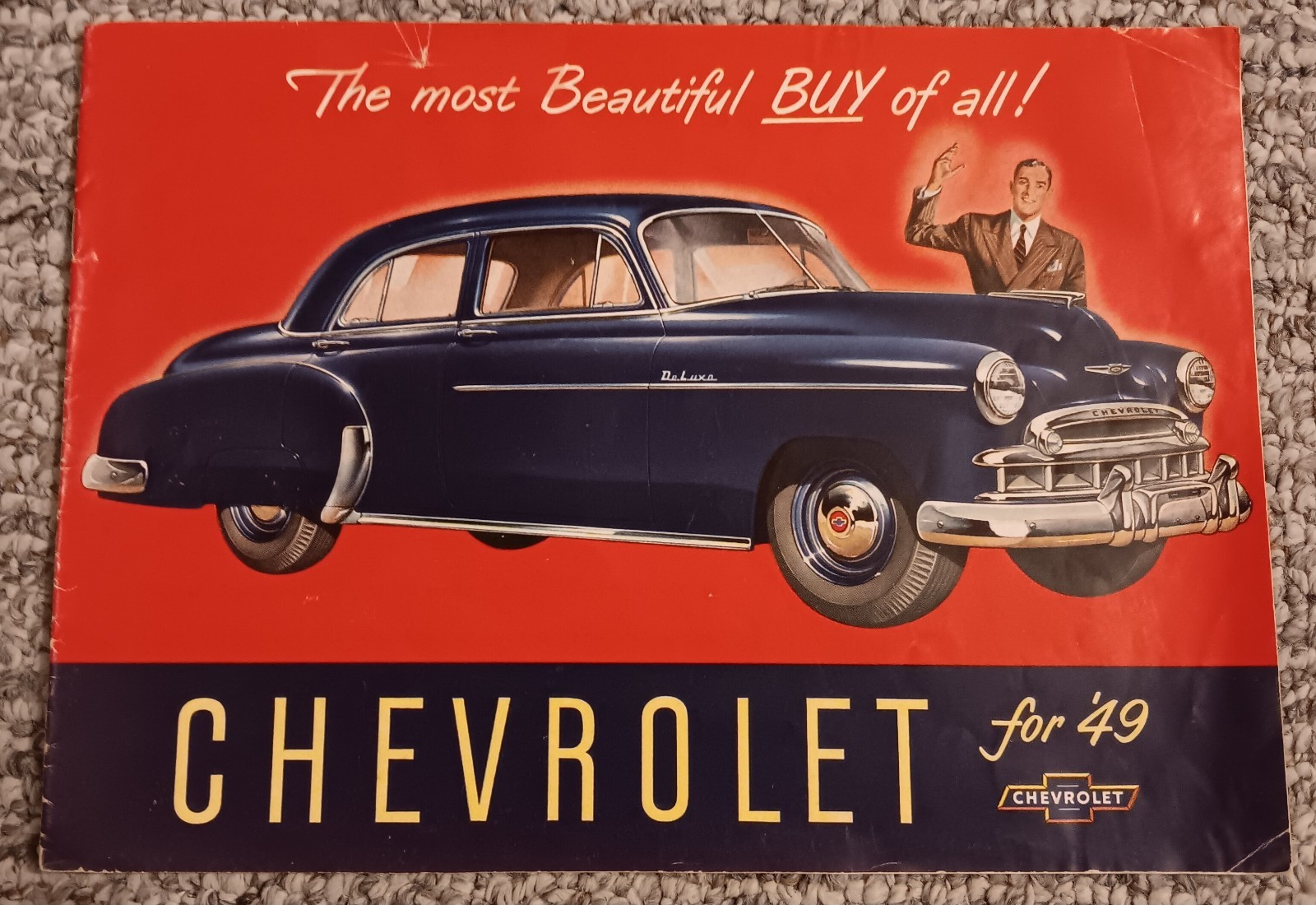 Vintage 1949 Magazine Chevrolet For '49 The Most Beautiful Buy Of All Booklet