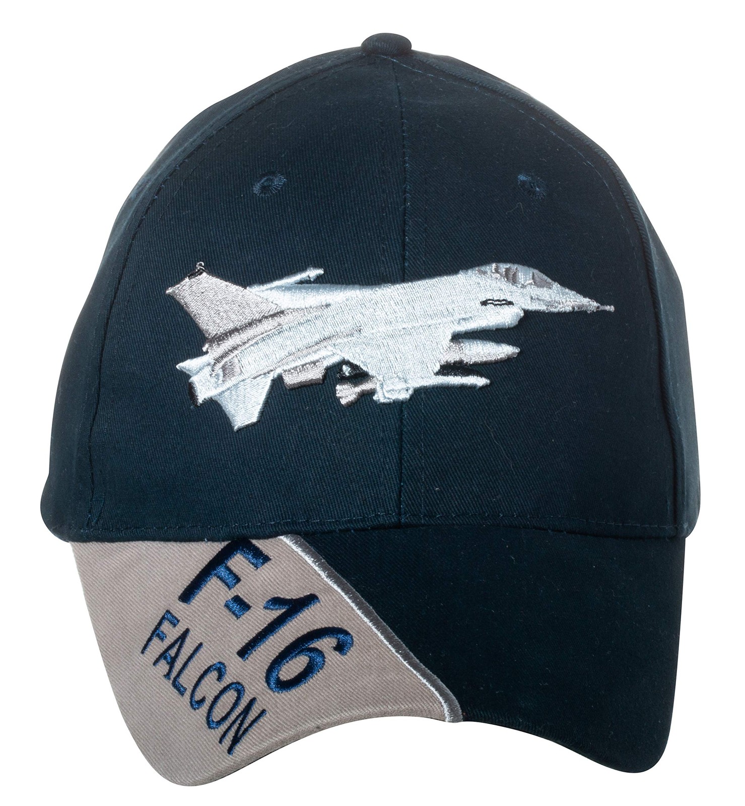 Eagle Crest US Air Force F-16 Falcon Fighter Jet Military Baseball Cap, Black