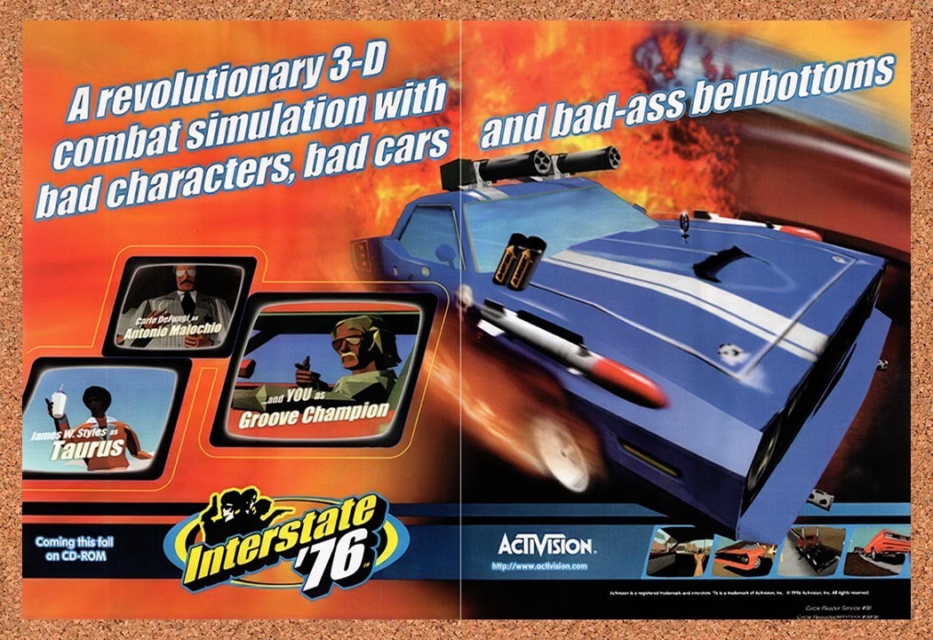 1996 Interstate 76 PC Original Advertisement / Retro Promo v3