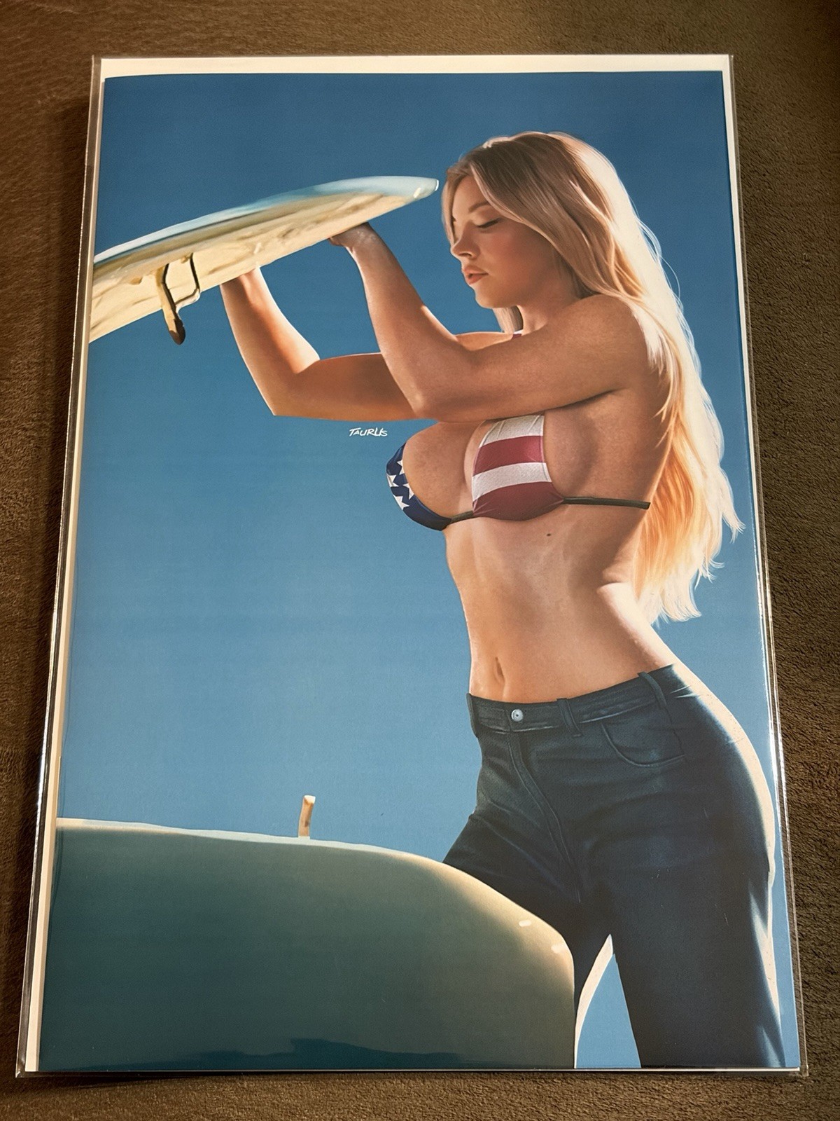 BOO KOO COMIX Sydney Jeans COSPLAY USA FLAG bikini Top LTD 100 Sultry Slashers