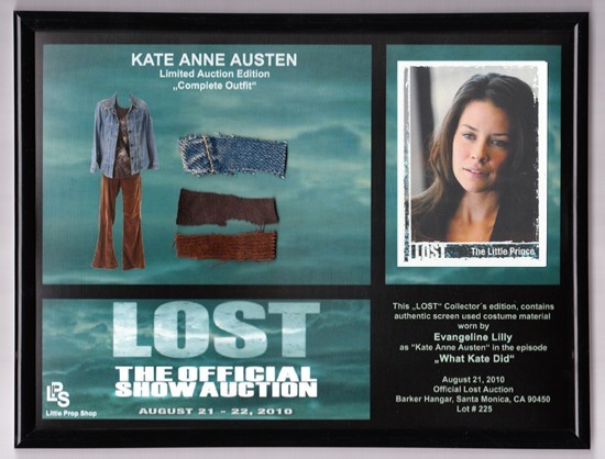Lost Series - original costume card - Prop Evangeline Lilly as Kate Anne Austen