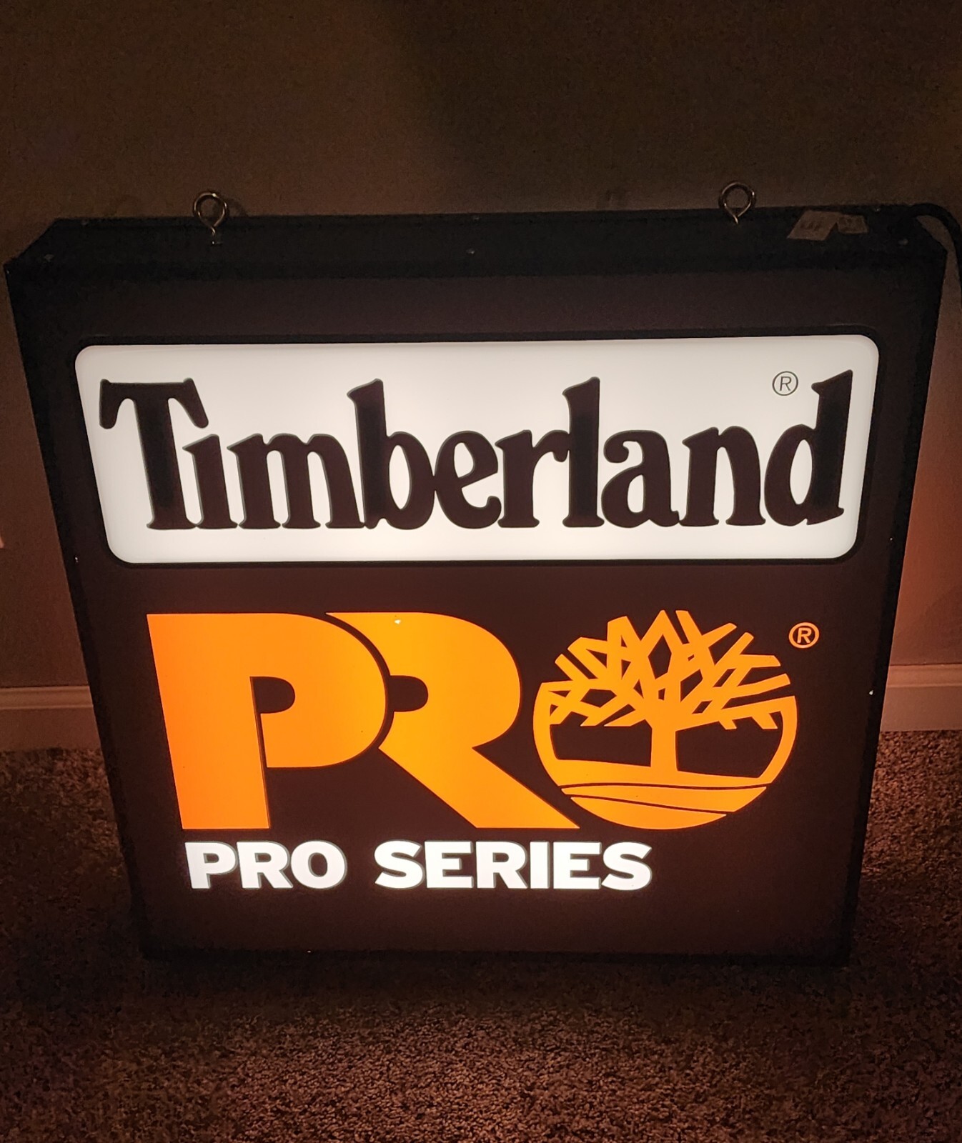 TIMBERLAND PRO SERIES LIGHTED SIGN SHOE STORE DISPLAY RARE FIND...MAN CAVE DECOR