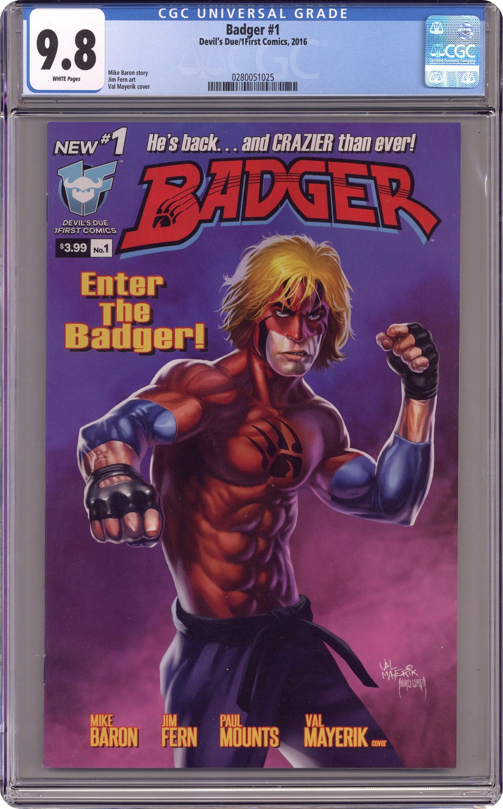 Badger 1A CGC 9.8 2016 0280051025