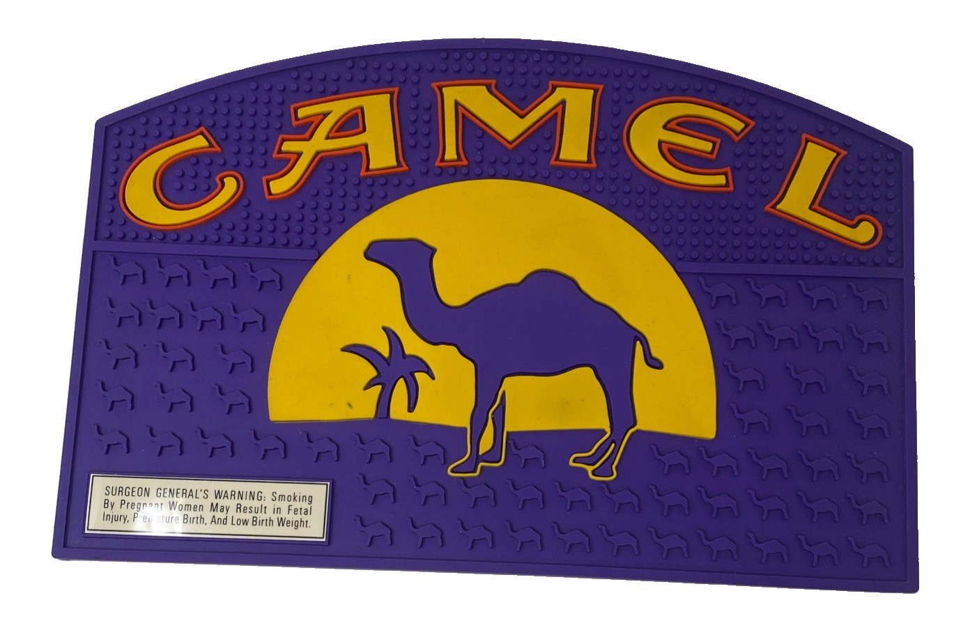 Vintage Camel Cigarettes Bar Spill & Change Mat Rubber 2001 14.5” x 9.5” Rare