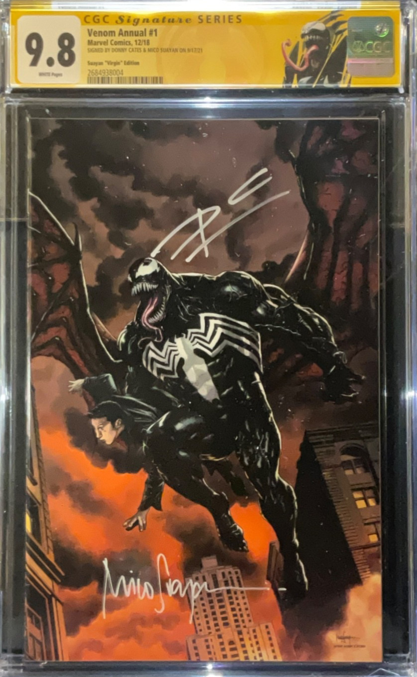 Venom Annual #1 Virgin Exclusive Signed DONNY CATES & MICO SUAYAN CGC SS 9.8