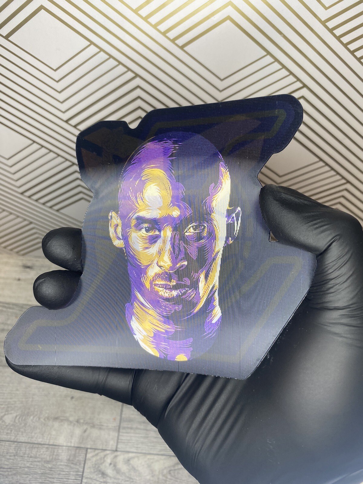 NBA Los Angeles Lakers Kobe Emblem Black Mamba 3D Lenticular Motion Sticker Car