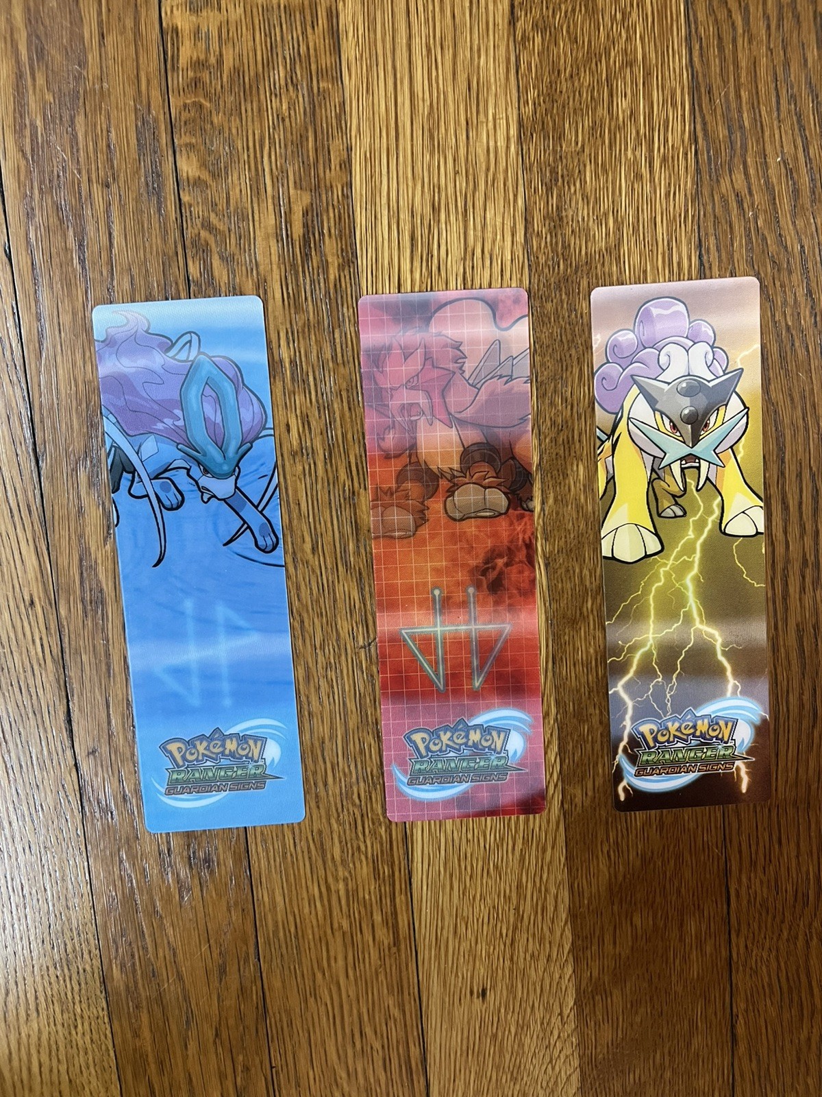 Pokemon Ranger Guardian Signs Lenticular Bookmarks FULL SET Entei Suicune Raikou