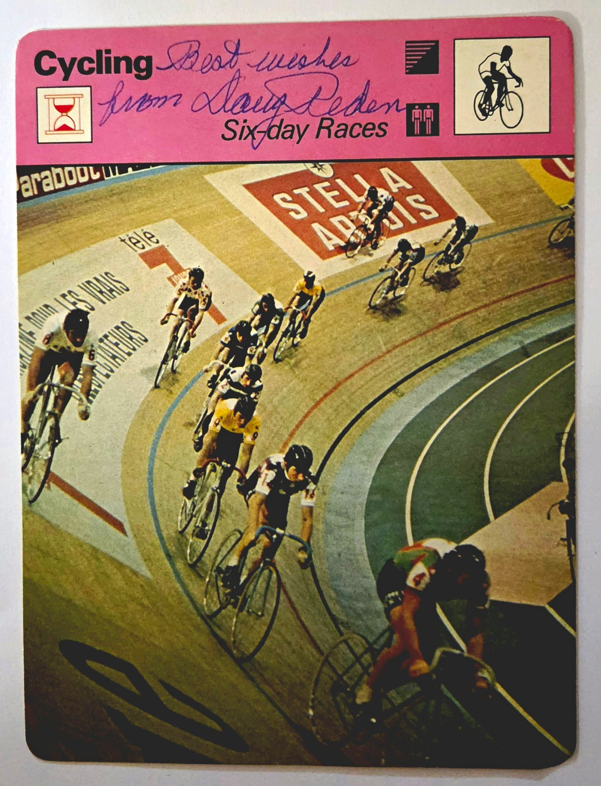 Editions Rencontre S.A. Cycling Six-Day Races Printed Card Signed By Doug Reden