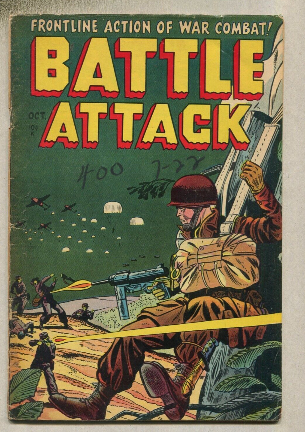 Battle Attack: #1  VG+  1954 Frontline Action     Stanmor Publications   SA
