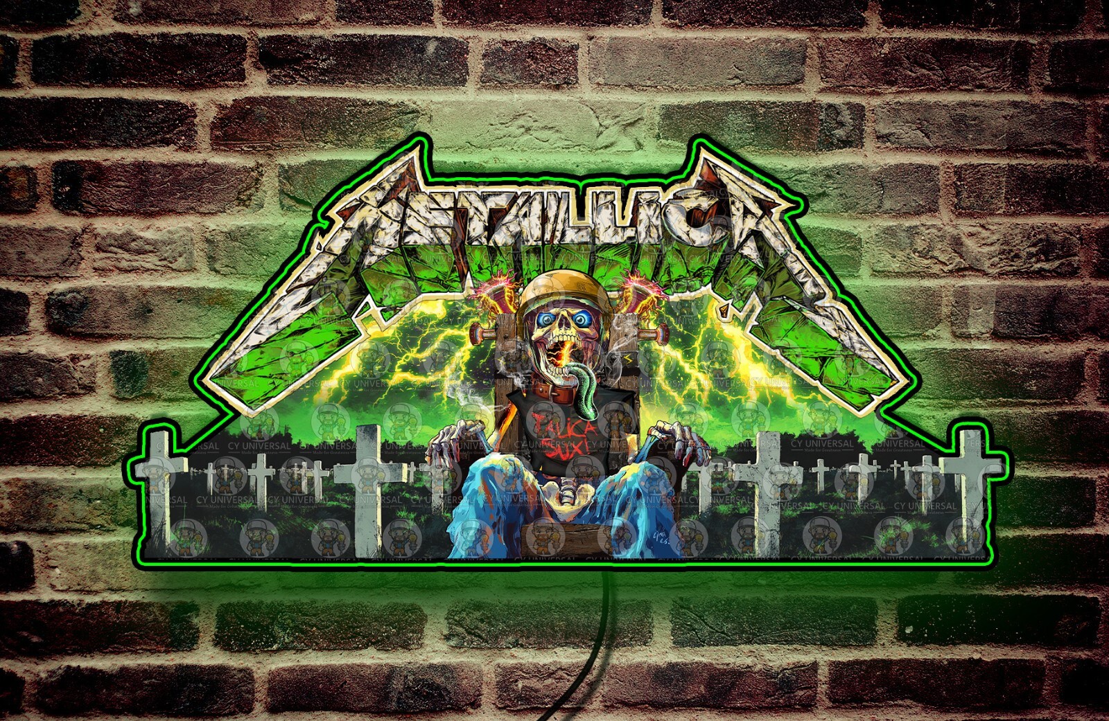 Metallica Remastered Pinball Topper: Remaster of Shock - Dimmer - LED Lightbox