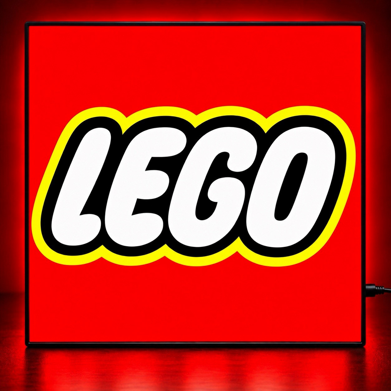 LEGO Logo Sign, Custom 3D Printed LightBox