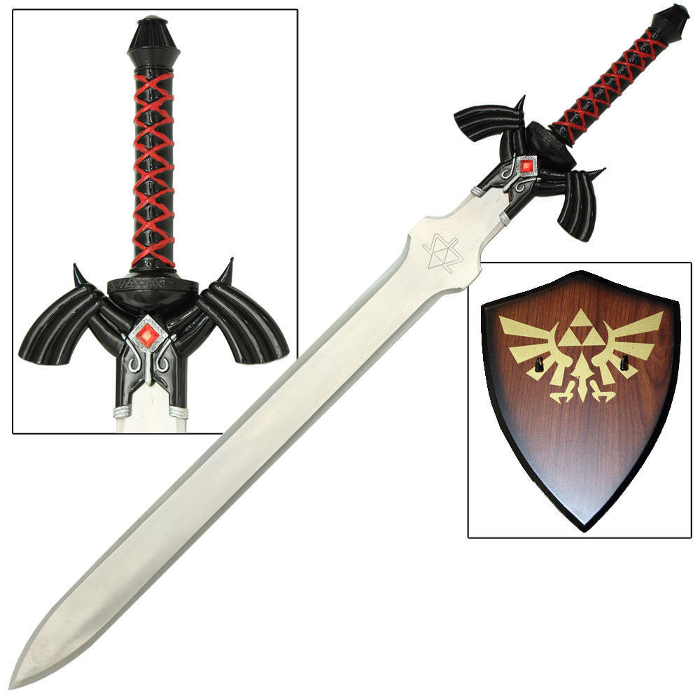 Dark Link Shadow  Video Game Legend of Zelda Master Sword with Plaque