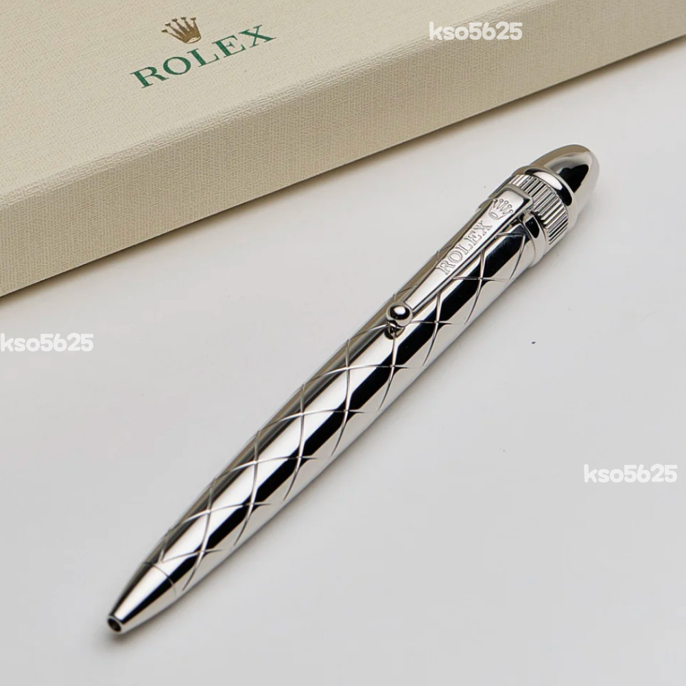 Rolex Vintage-Style Palladium-Finish Ballpoint Pen - New in Box - Luxury Ad Gift
