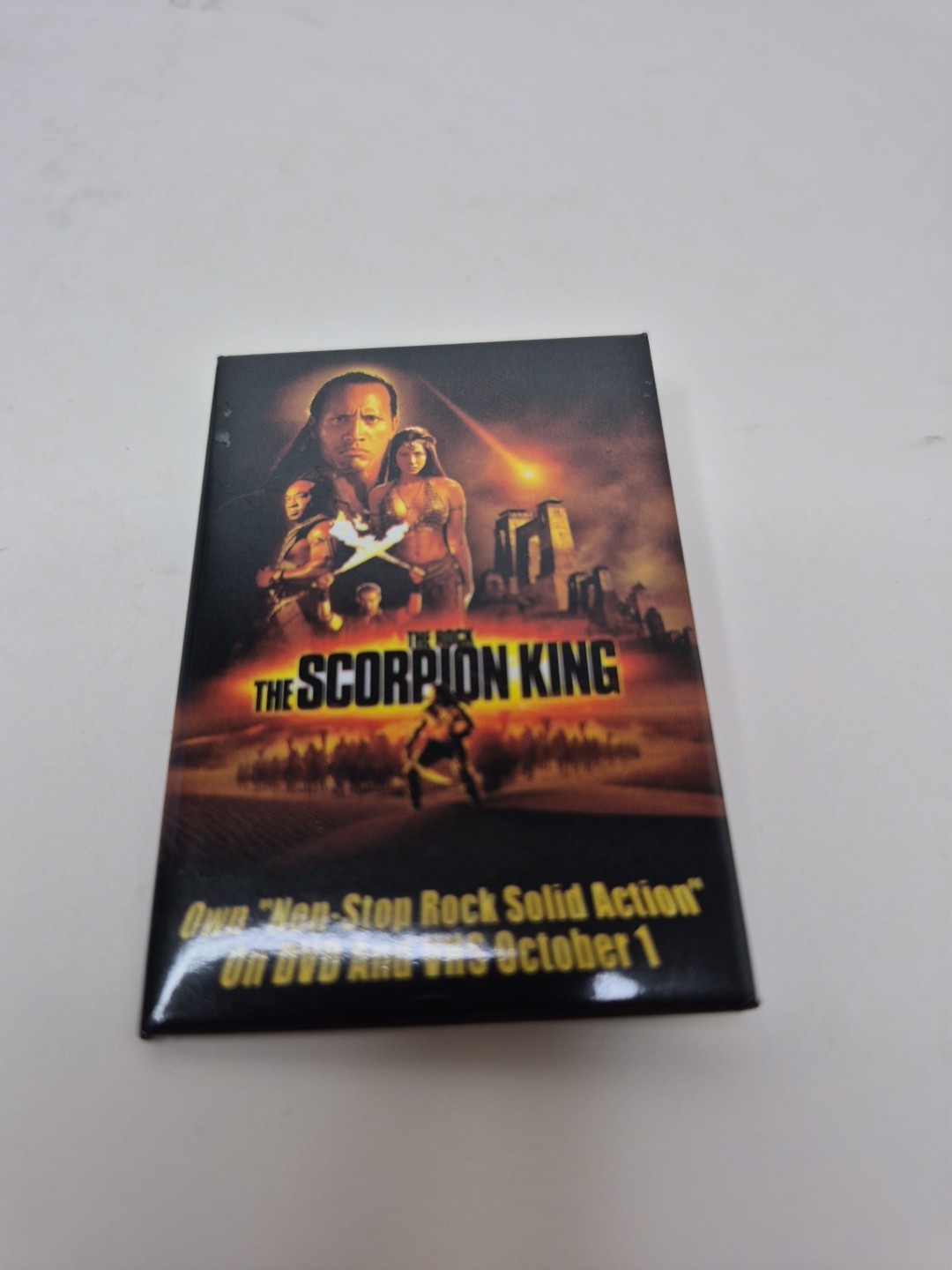 Nice Used The Scorpion King DVD VHS  Movie Promotional Pinback Button