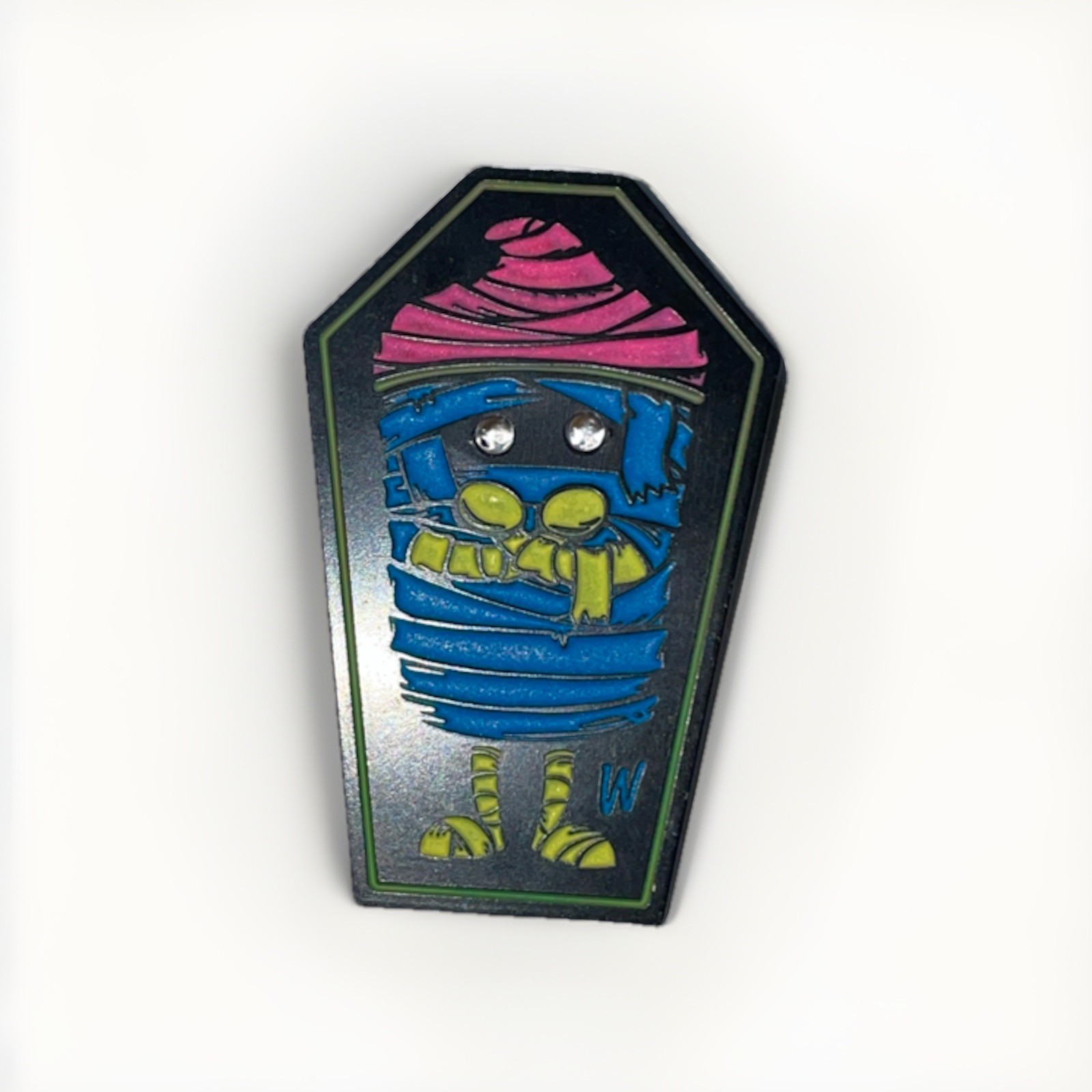2025 Wendy’s Frosty Frights Enamel Pin Light Up Eyes Neon