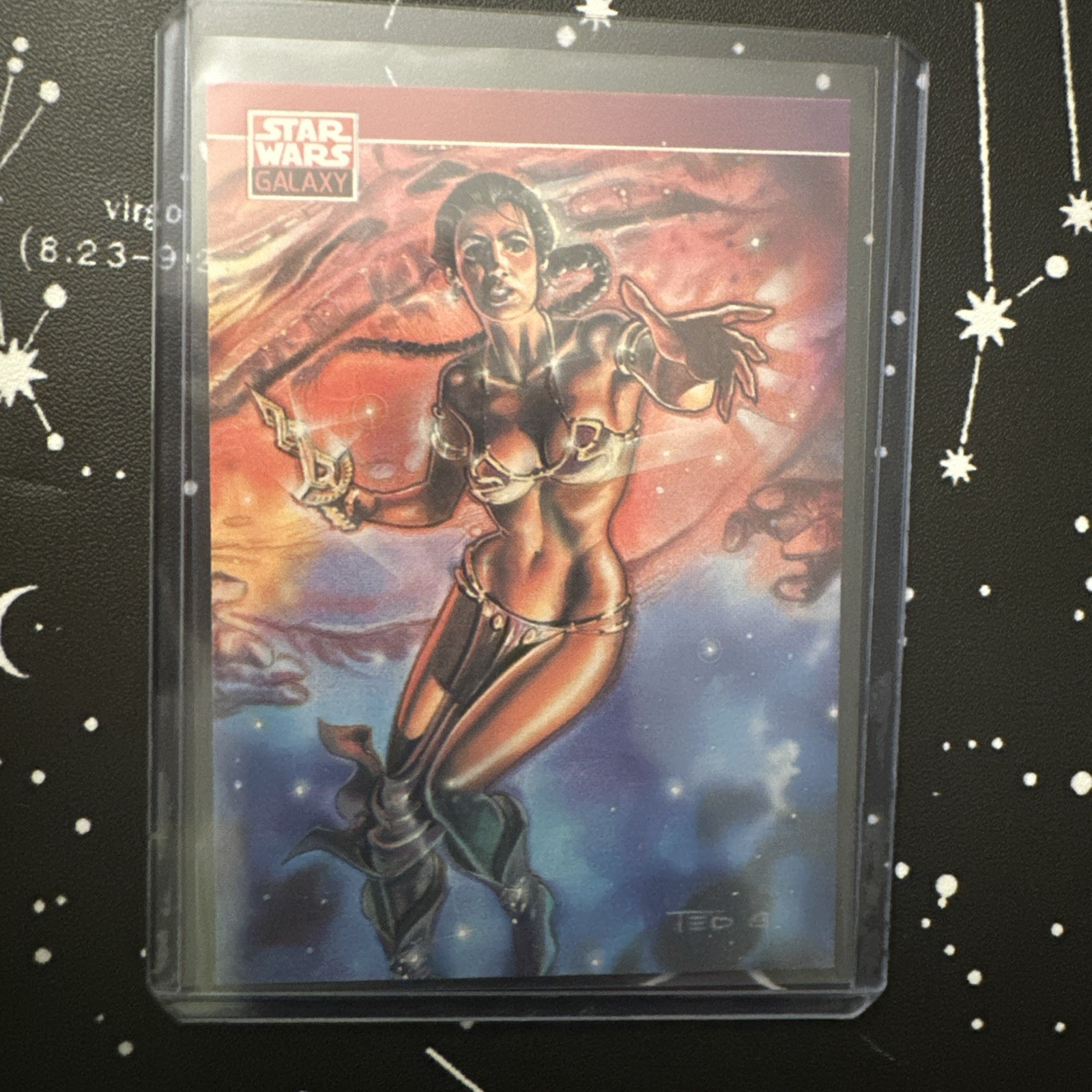 Princess Slave Leia 1993 Topps Star Wars Galaxy #84 Ted Boonthanakit Card