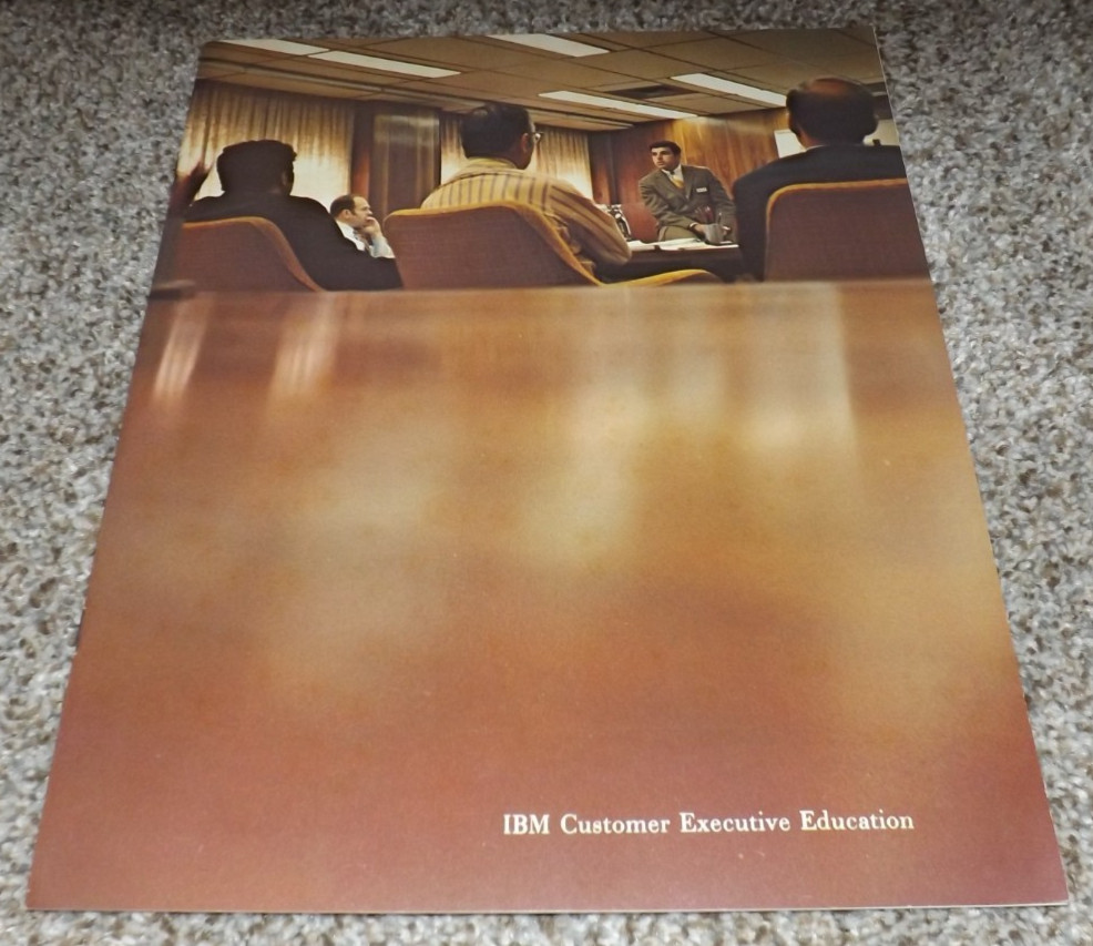 IBM Booklet: IBM CUSTOMER EXECUTIVE EDUCATION - Not Dated 1970's - Interesting