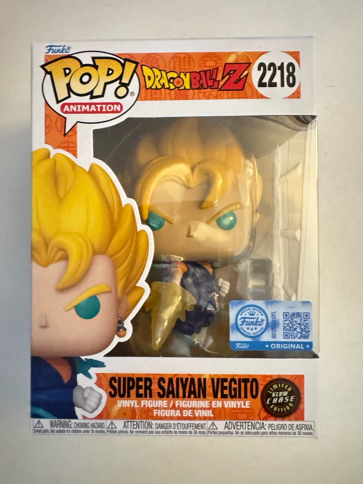 Super Saiyan Vegito GITD Chase Funko POP #2218 Dragon Ball Z Chalice Exclusive