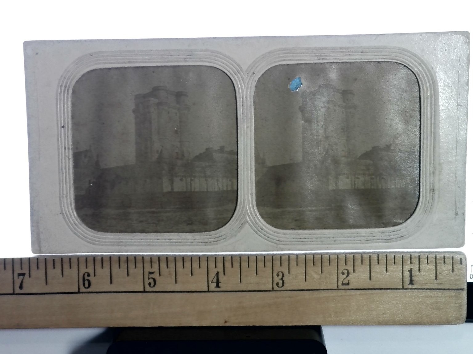 Ste Chapelle de Vincennes Stereoview French Hold To Light Architecture 1800s