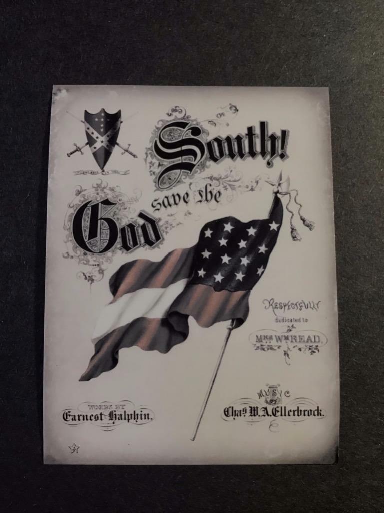 Sixth-Plate Civil War God Save The South Tintype C2377RP