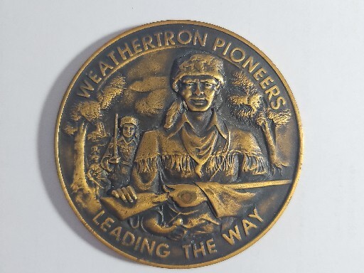 Vintage General Electric Weathertron Bronze Medal Employee 1955 Bronze
