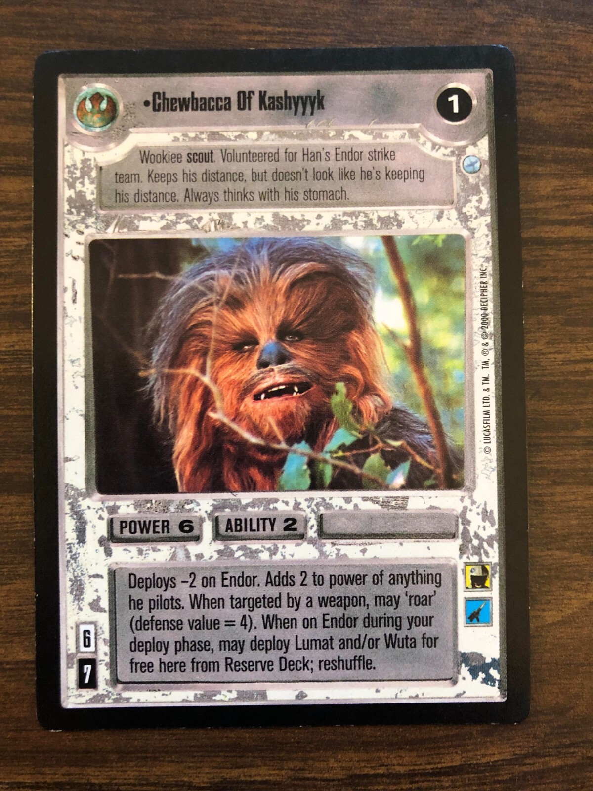 Star Wars CCG SWCCG Endor Chewbacca of Kashyyyk LP/NM+