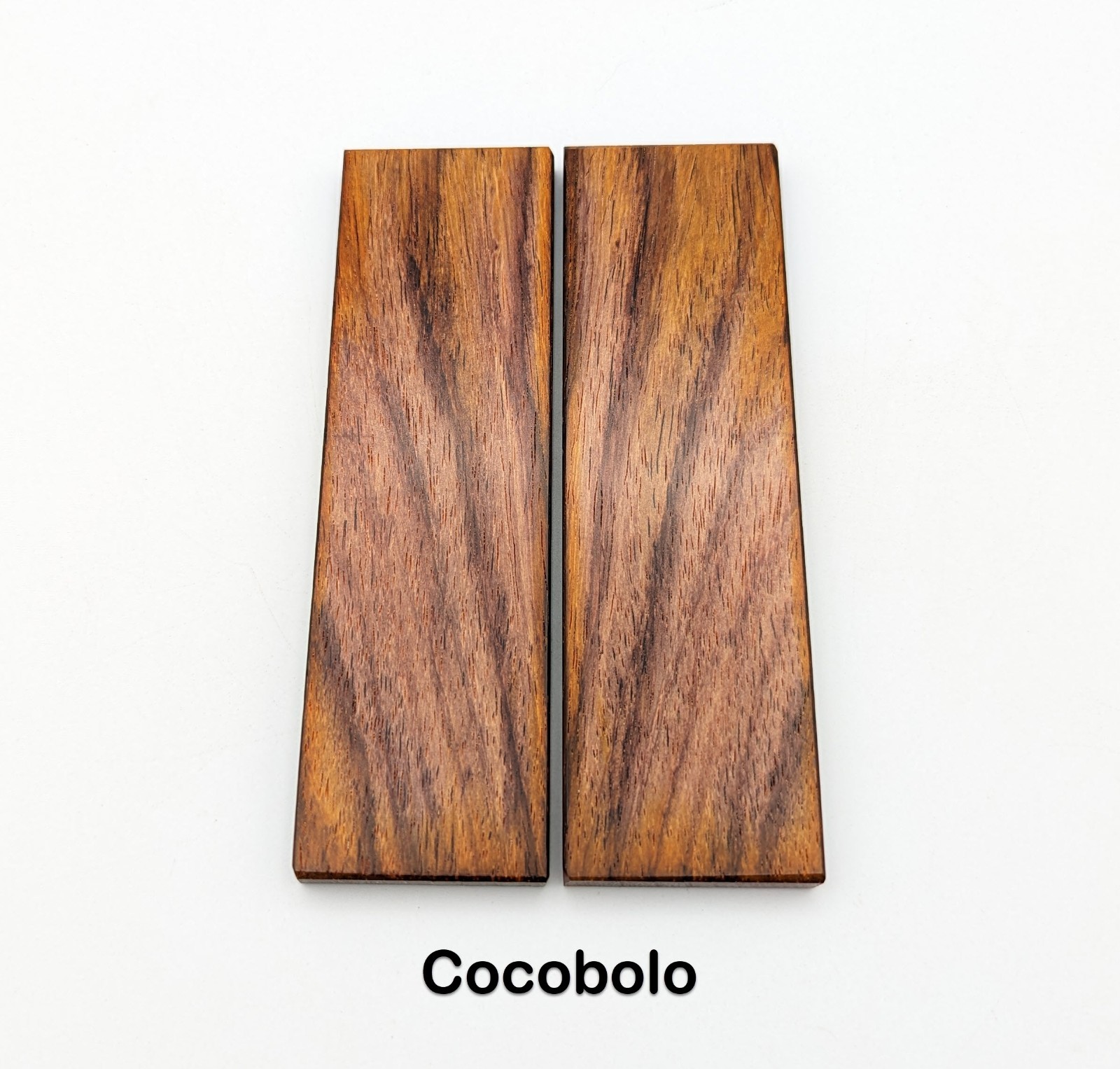 Cocobolo Knife Scales (Matching Pair) - You Pick Size & Grain