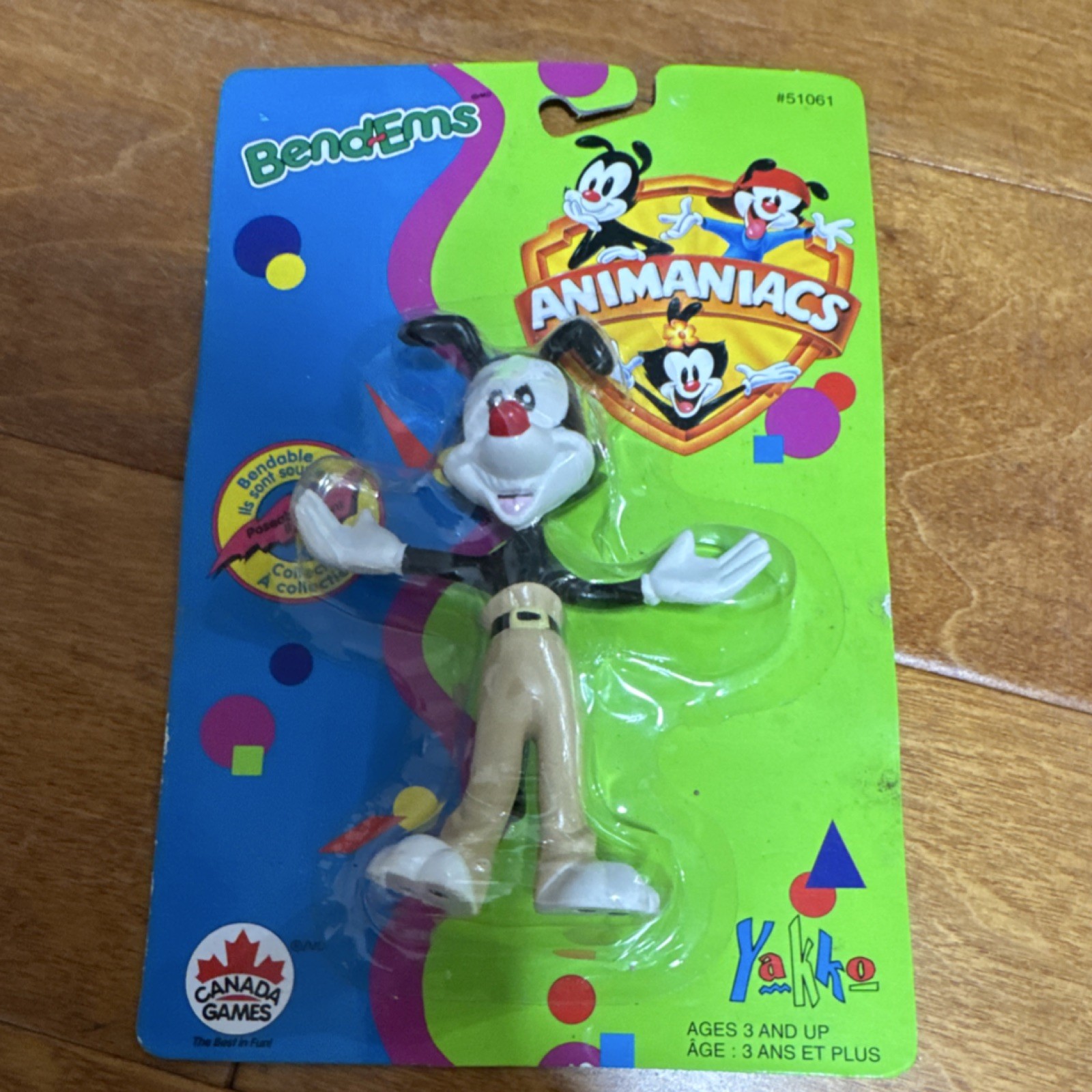 BendEms Animaniacs Yakko Bendable Figure 1996 Canada Games #51061