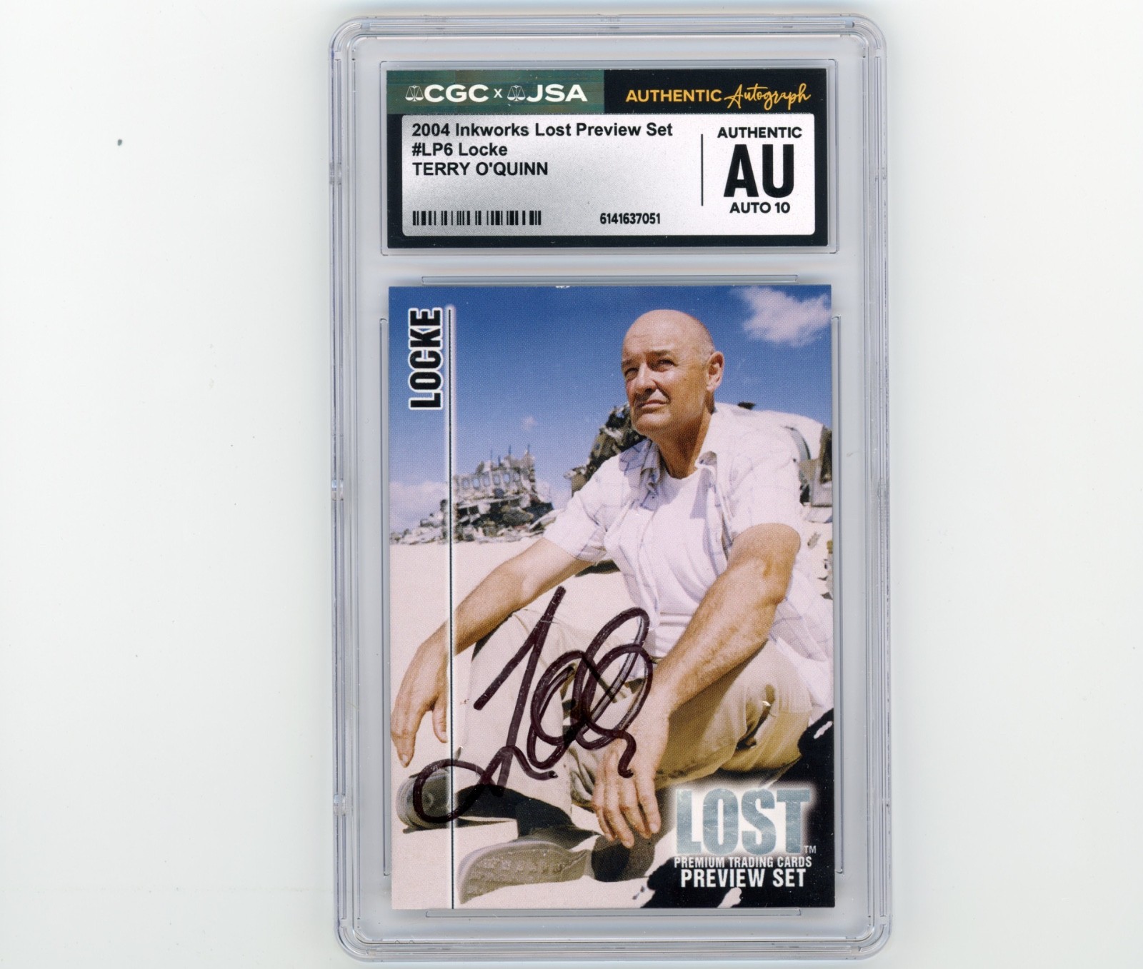 Terry O'Quinn Signed 2004 Inkworks Lost Preview LP6 Card JSA CGC Auto Autograph