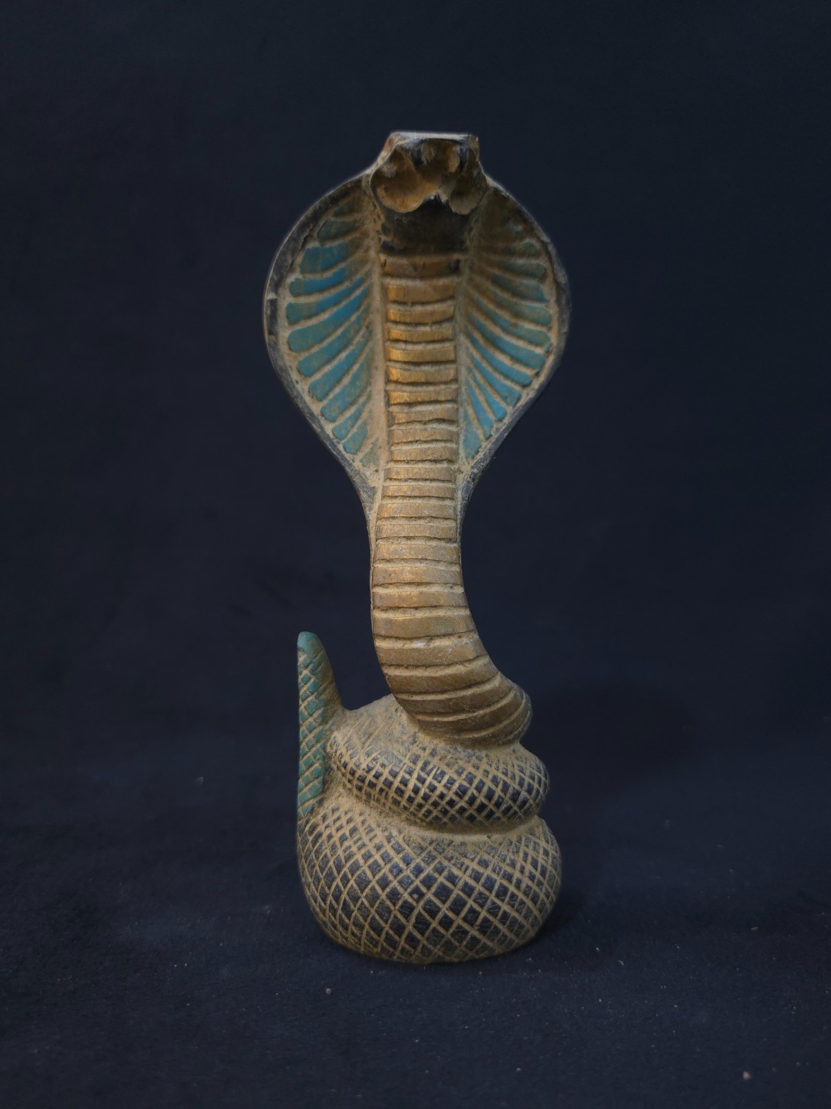 Ancient Egyptian Cobra Goddess Uraeus Statue, Divine Relic Art
