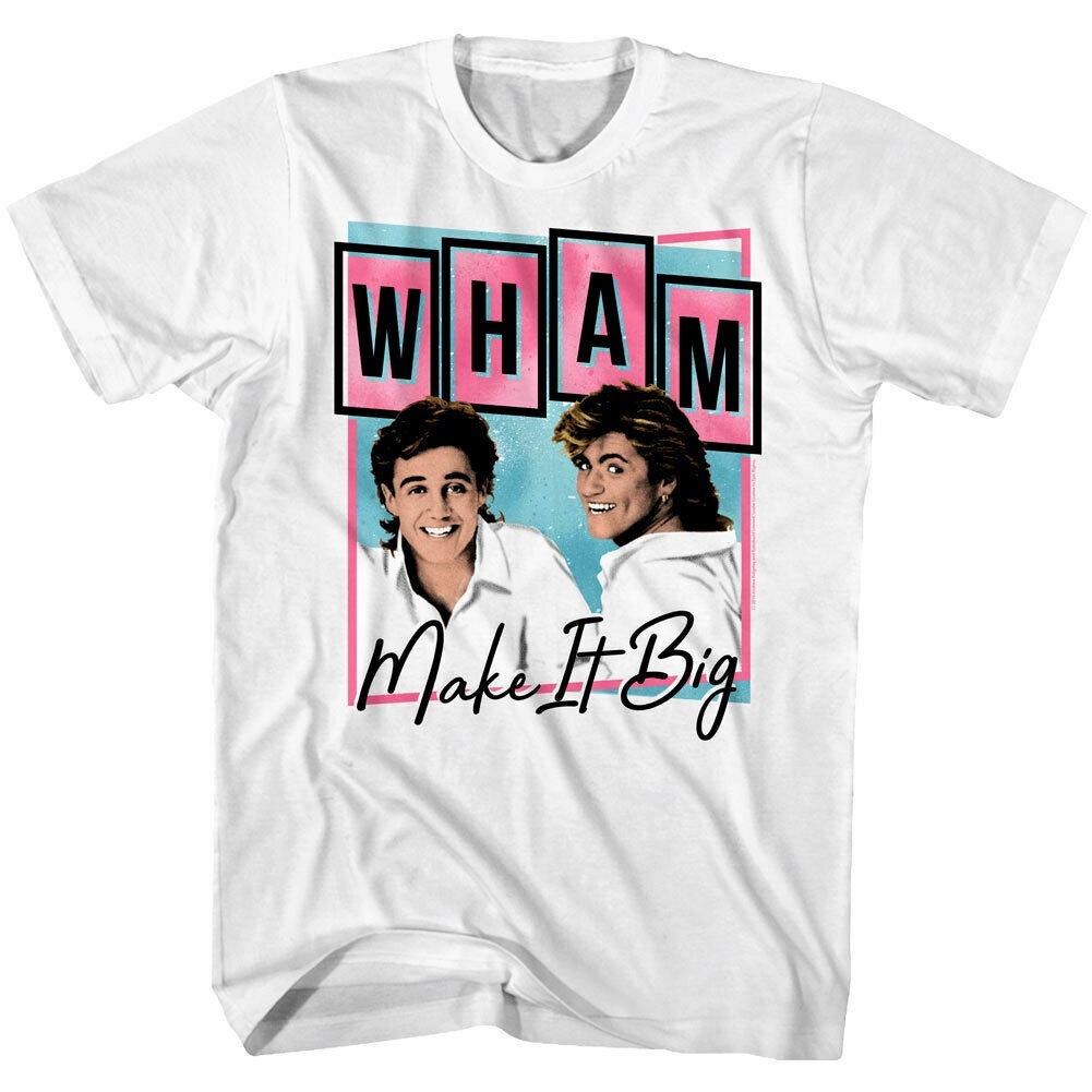 Wham George Michael Make It Big Cotton White All Size Men Women Tee Shirt CC153