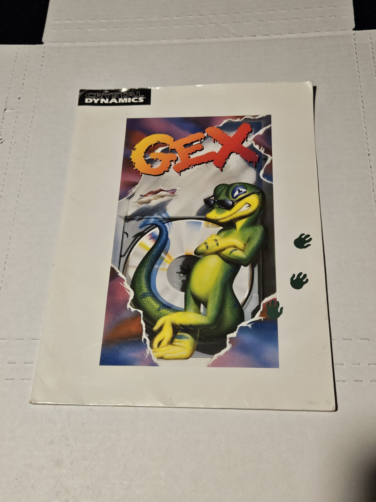 Gex Crystal Dynamics Folder Advertising Video Game Merch Ad Retro 3d0