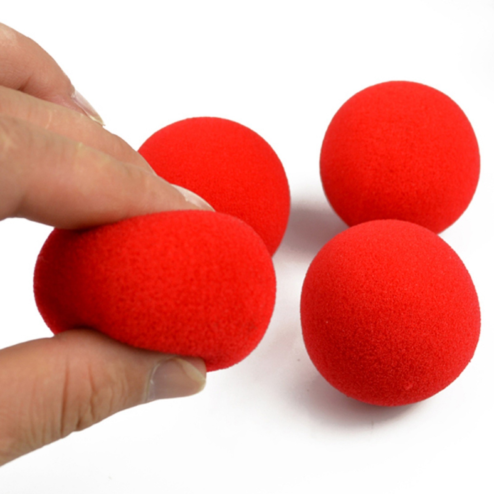 10 Red Soft Sponge Balls 1.75\