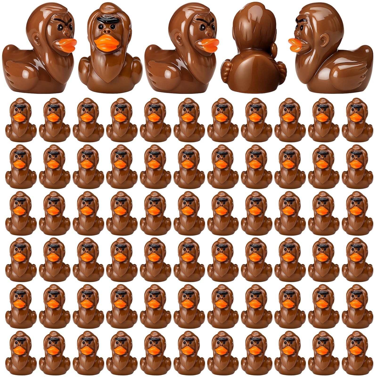 100 Pcs Mini Resin Bigfoot Duck Figurine Small Random Animal Statue Cute Funny T